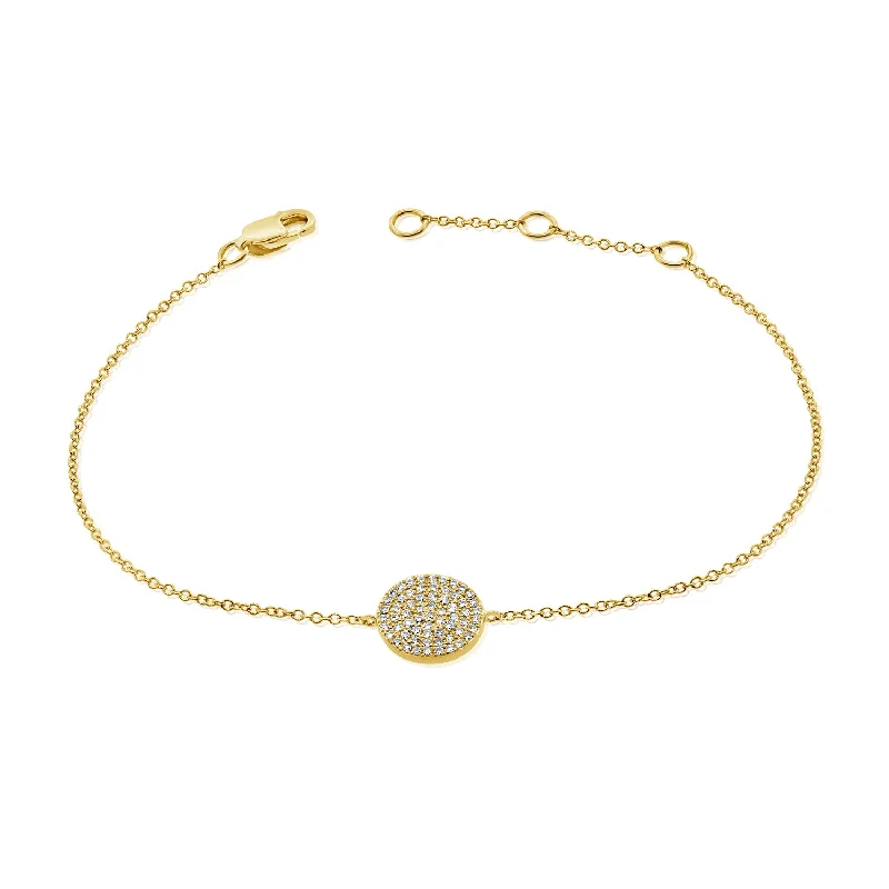 Circular Diamond Bracelet made in 14K Gold