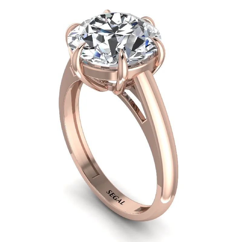 Round Cut Diamond Solitaire Engagement Ring - Miranda No. 2