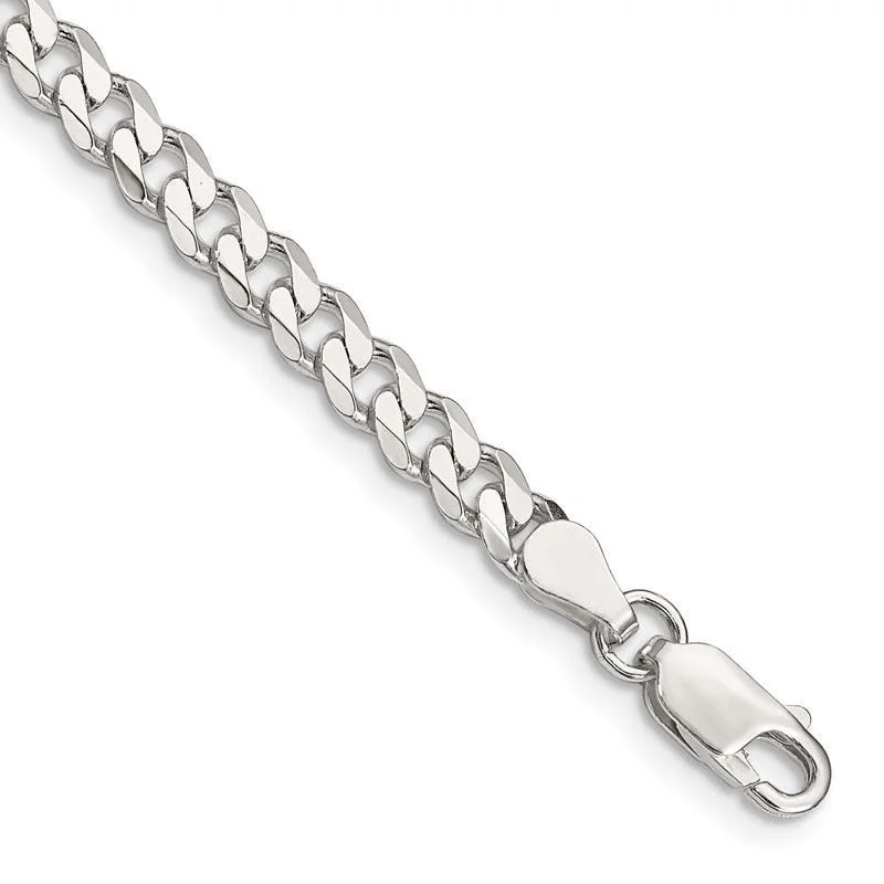 Sterling Silver 4.5mm Curb Chain Bracelet