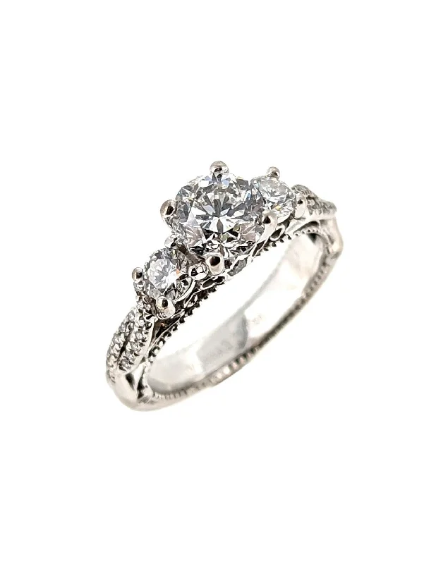 Verragio 18K White Gold 1 Carat Diamond Engagement Ring