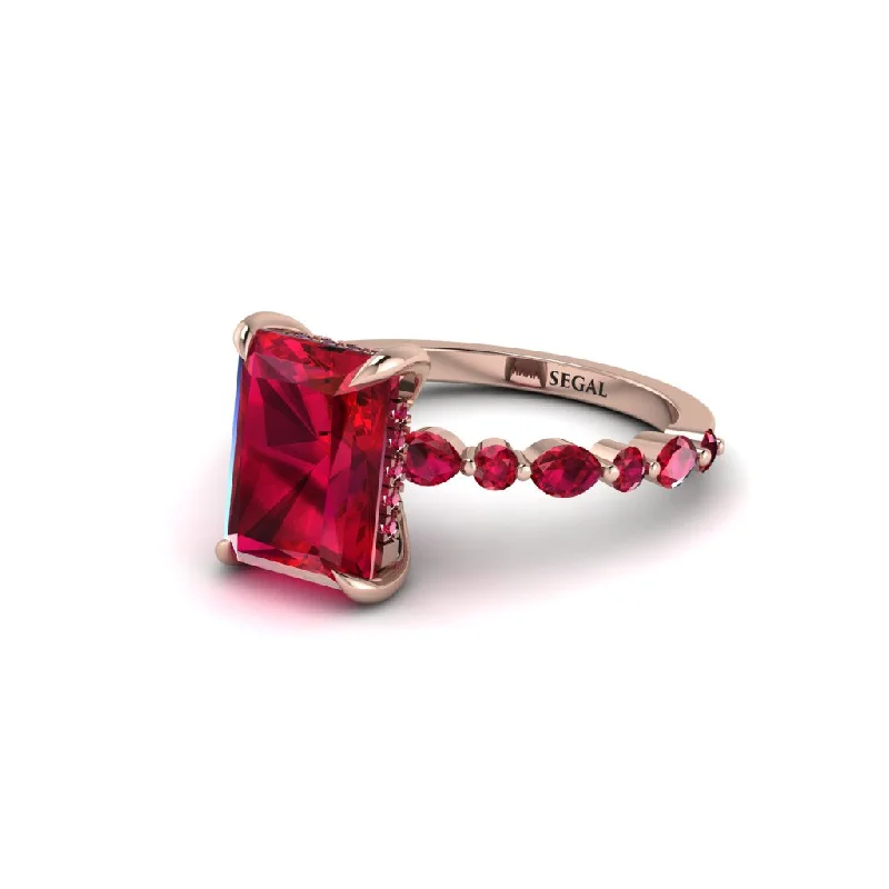 Radiant-Cut Ruby Eternal Radiance Engagement Ring - Skye No. 56