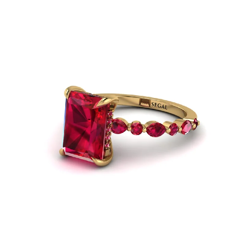 Radiant-Cut Ruby Eternal Radiance Engagement Ring - Skye No. 55