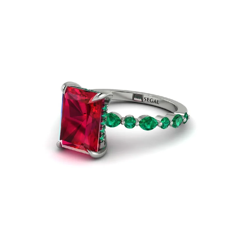 Radiant-Cut Ruby Eternal Radiance Engagement Ring - Skye No. 27