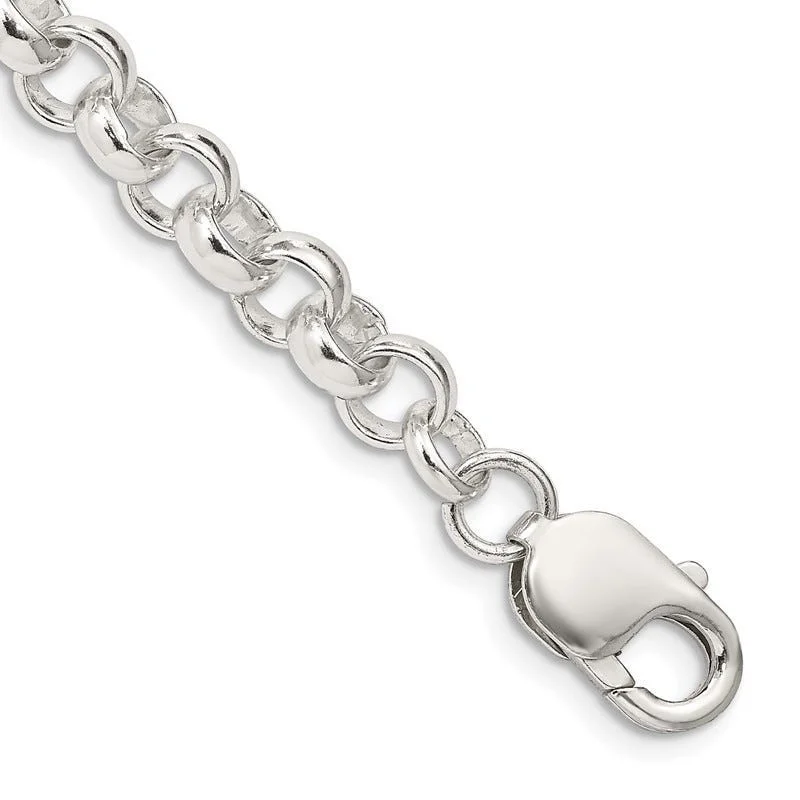 Sterling Silver 6.75mm Rolo Chain Bracelet