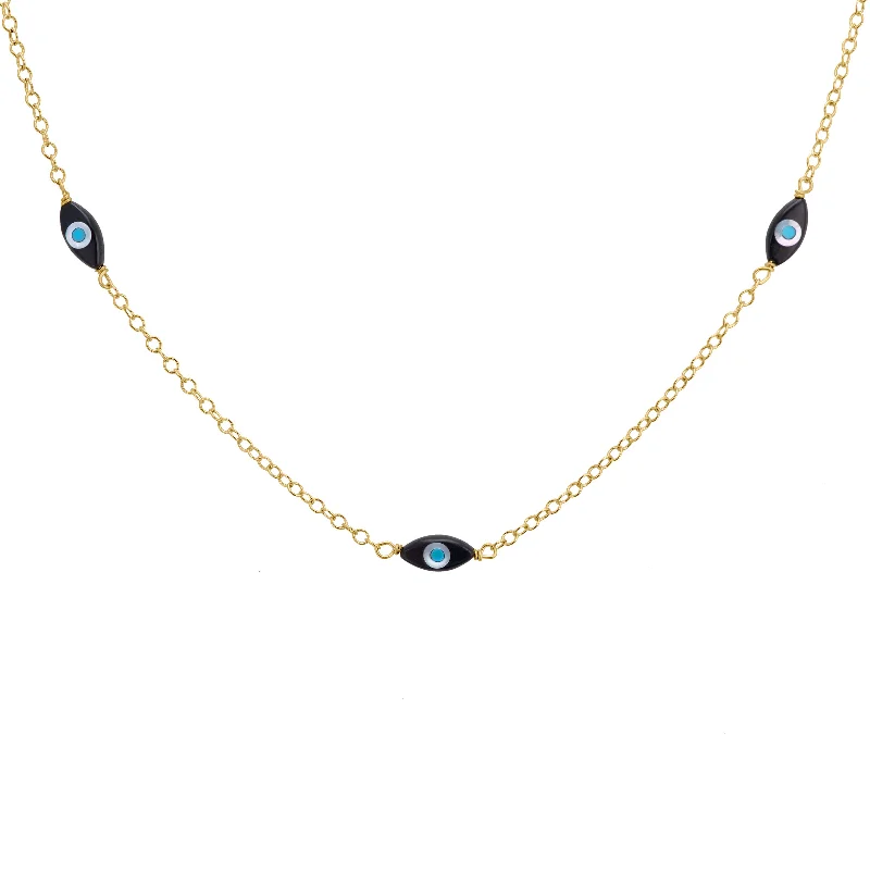 Dainty Evil Eyes Necklace