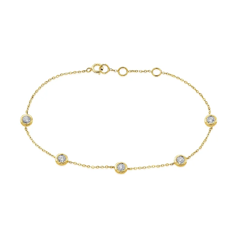 14K Gold Miracle Setting Diamond Bracelet