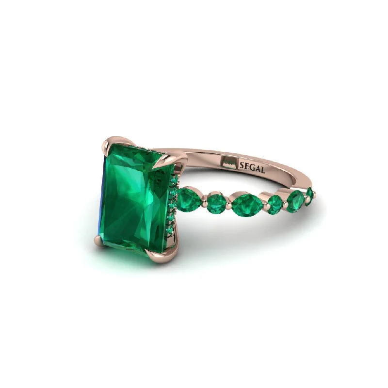 Radiant-Cut Emerald Eternal Radiance Engagement Ring - Skye No. 20