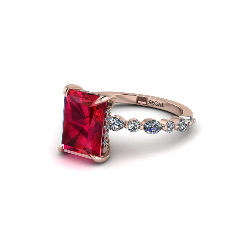 Radiant-Cut Ruby Eternal Radiance Engagement Ring - Skye No. 11