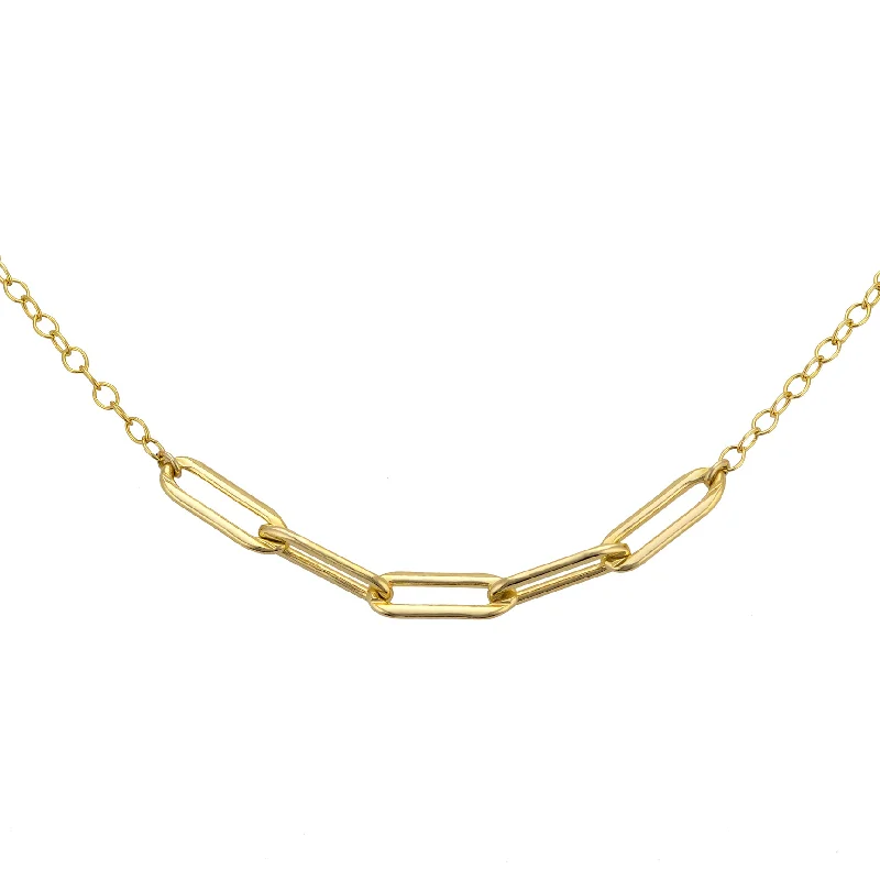 Bold Paperclip Segment Necklace