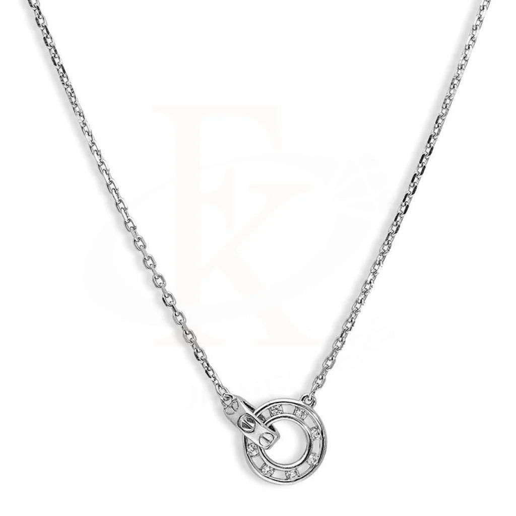 Sterling Silver 925 Rings Necklace - FKJNKLSL2587