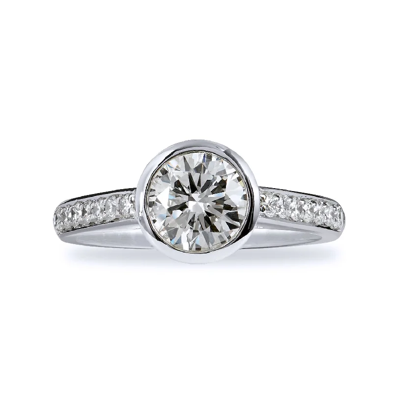 Classic Diamond and Platinum Engagement Ring