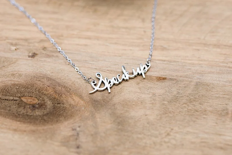 Sterling Speak Up Necklace