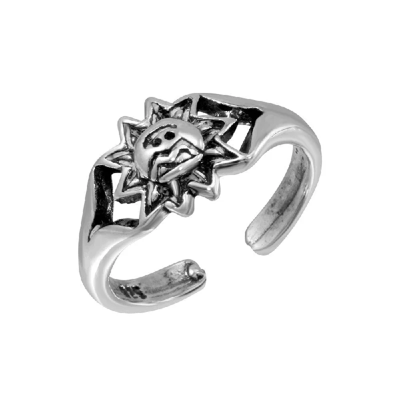 Silver 925 Sun Adjustable Toe Ring - TR254-A