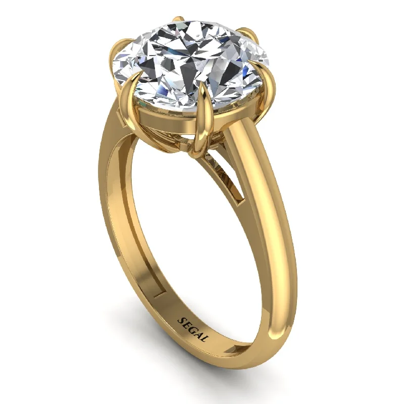 Round Cut Diamond Solitaire Engagement Ring - Miranda No. 1