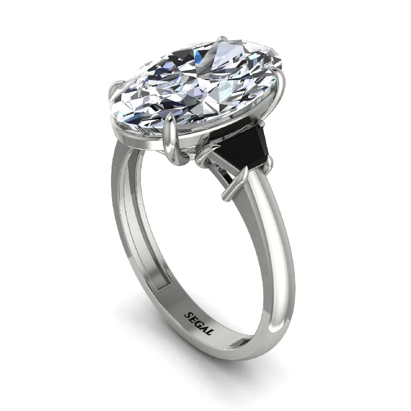 Oval-Cut Diamond Three Stone Engagement Ring - Amari No. 33