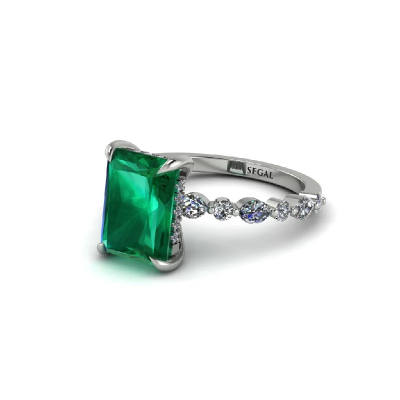 Radiant-Cut Emerald Eternal Radiance Engagement Ring - Skye No. 6