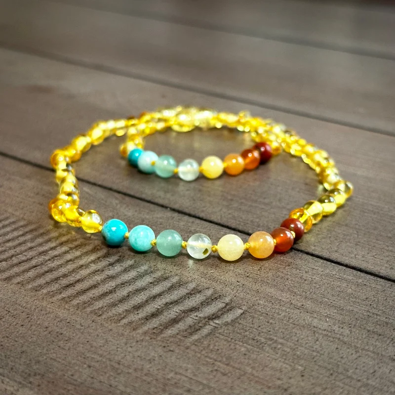 Retro Rainbow Teething Necklace