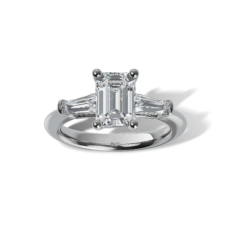 Lab Grown Diamond Three Stone Engagement Ring