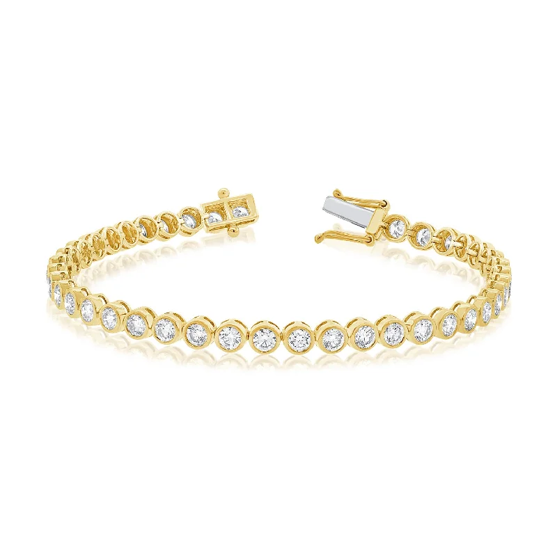 Timeless 5.08 Carat Diamond Tennis Bracelet in Bezel Setting