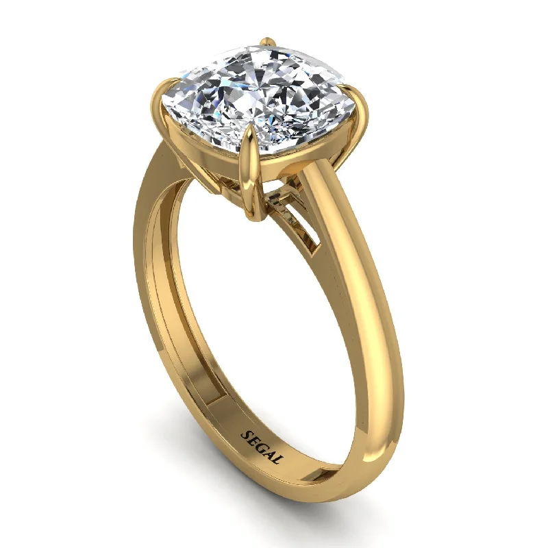 Cushion Cut Diamond Solitaire Engagement Ring - Royalty No. 1