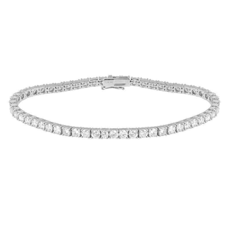 3.68tw Natural Diamond Tennis Bracelet