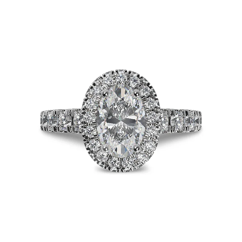 Lab Grown Diamond Halo Engagement Ring