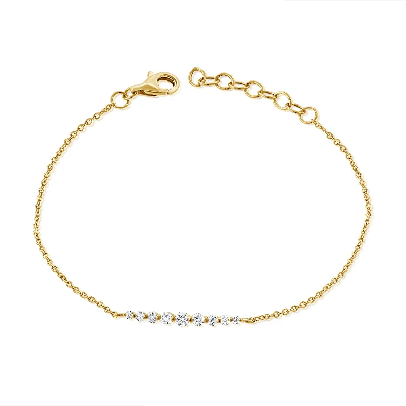 Gorgeous Diamond Chain Bracelet made in 14K Gold