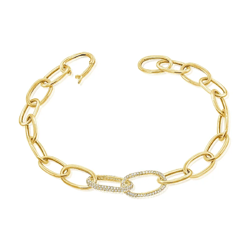 Diamond Designer Links Chain Bracelet