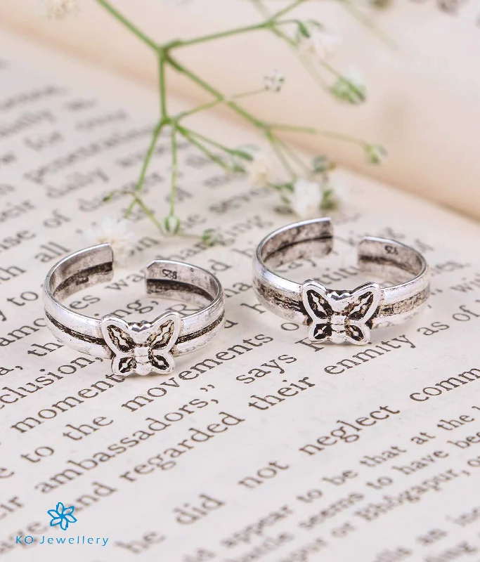 The Butterfly Pure Silver Toe-Rings