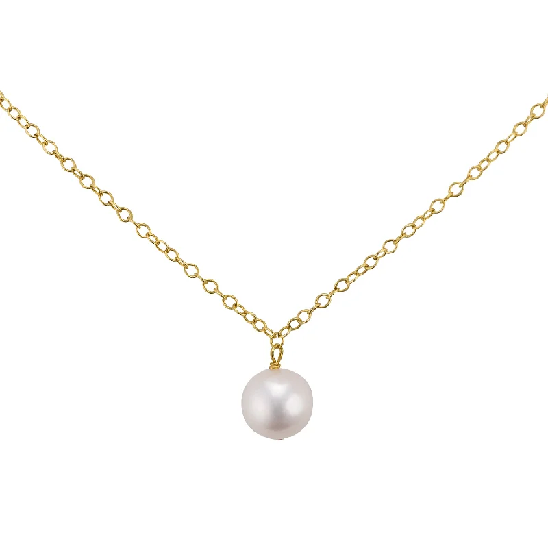 Single Pearl Drop Necklace