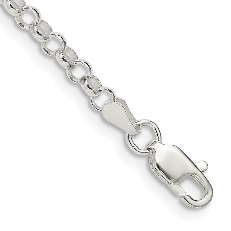 Sterling Silver 3mm Rolo Chain Bracelet