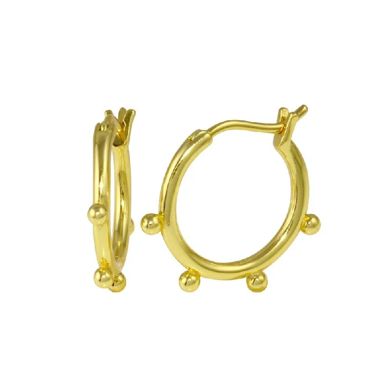 Gold Plated 925 Sterling Silver Loop Earring - STE01268