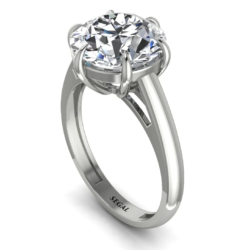 Round Cut Diamond Solitaire Engagement Ring - Miranda No. 3