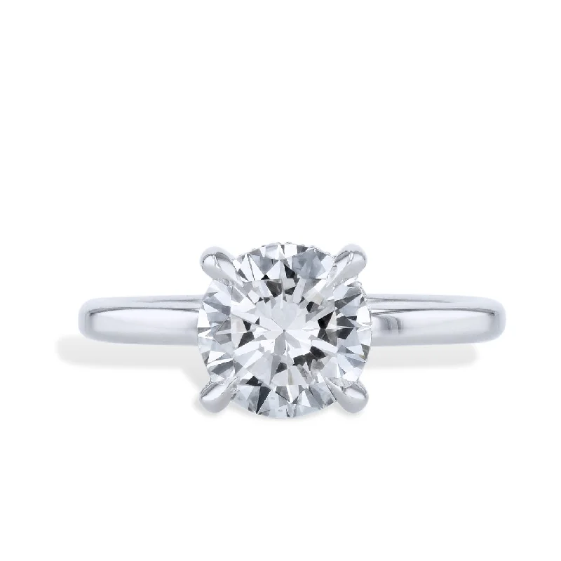 Platinum Round Diamond Engagement Ring