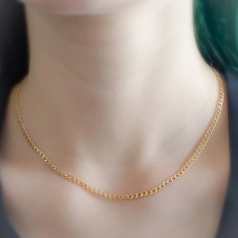 Dainty Curb Chain Necklace