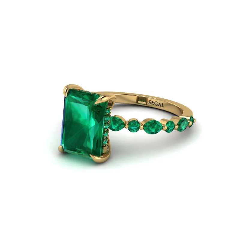 Radiant-Cut Emerald Eternal Radiance Engagement Ring - Skye No. 19