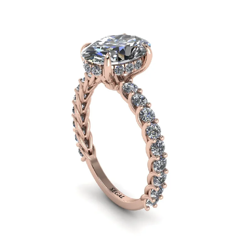 Oval-Cut Halo Diamond Timeless Elegance Engagement Ring - Kelsey No. 2