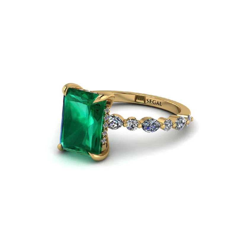 Radiant-Cut Emerald Eternal Radiance Engagement Ring - Skye No. 4