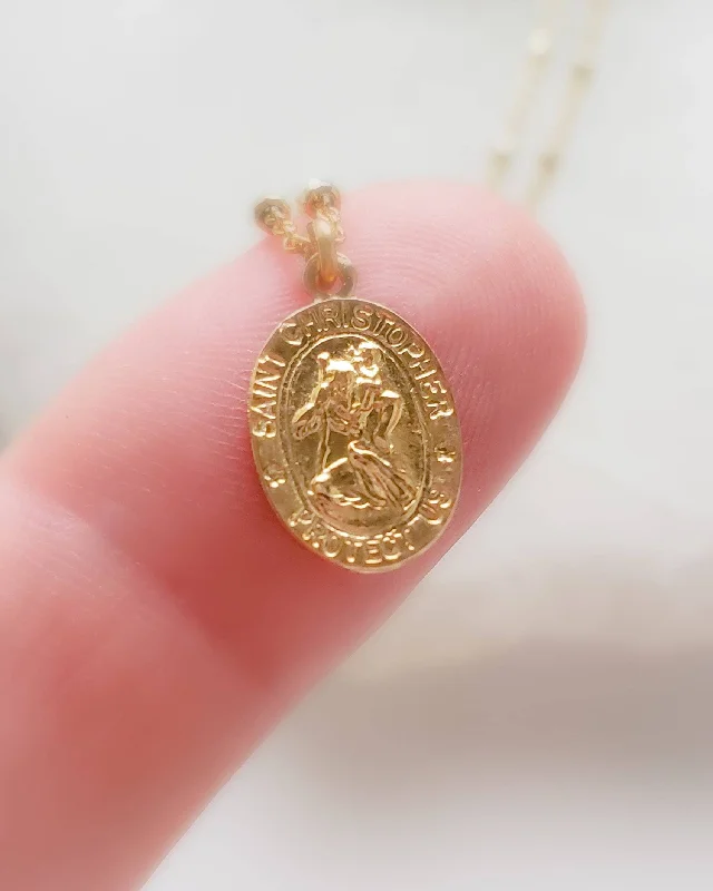 Dainty St. Christopher Necklace