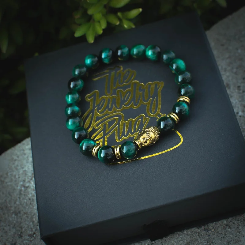 Green Buddha Bead Bracelet