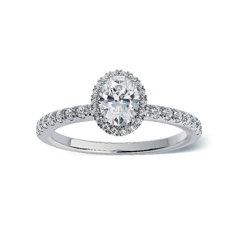 Lab Grown Diamond Halo Engagement Ring