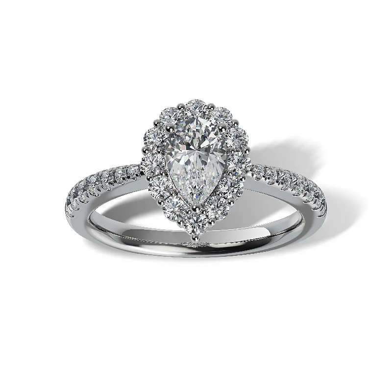 Lab Grown Diamond Halo Engagement Ring