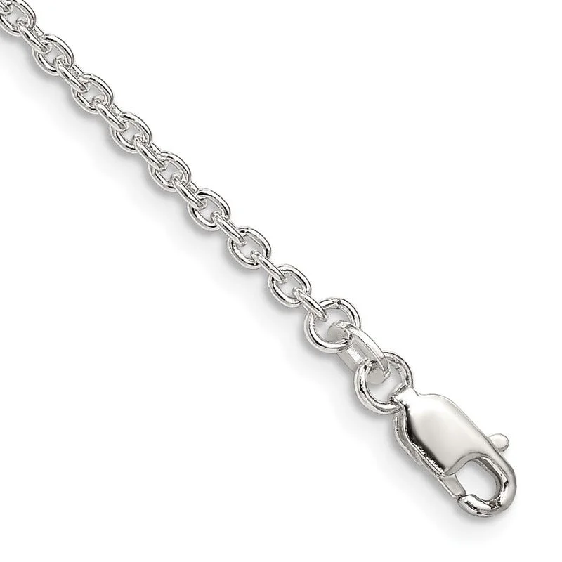 Sterling Silver 2.25mm Cable Chain Bracelet