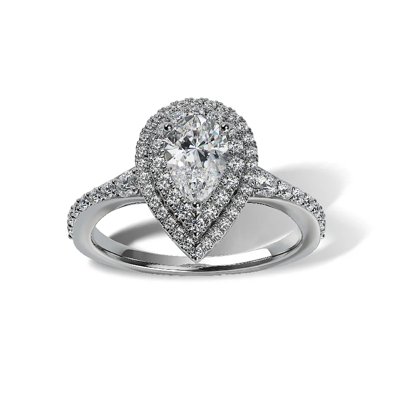 Lab Grown Diamond Halo Engagement Ring