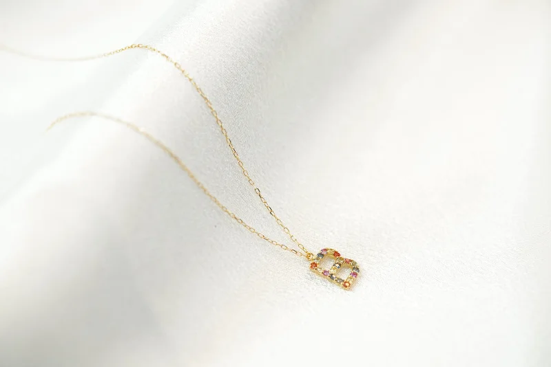 18k Initial Colors Necklace