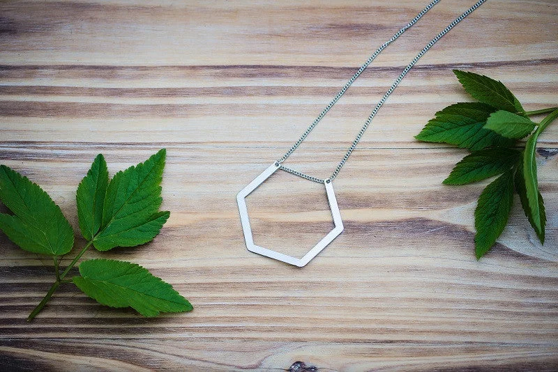 Hanging Hexagon Necklace