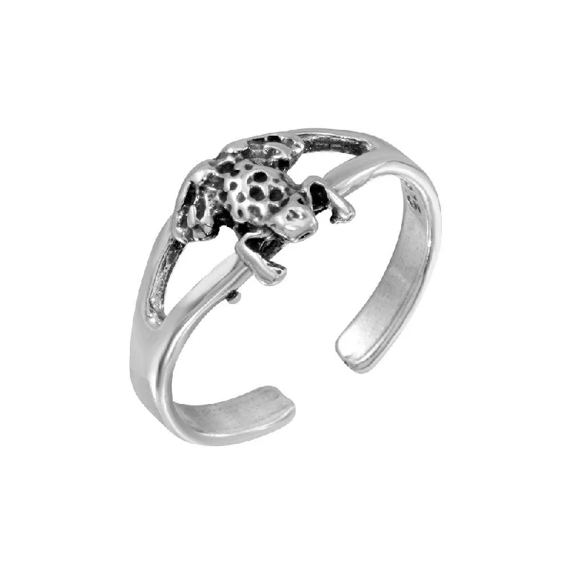 Silver 925 Frog Adjustable Toe Ring - TR247-A