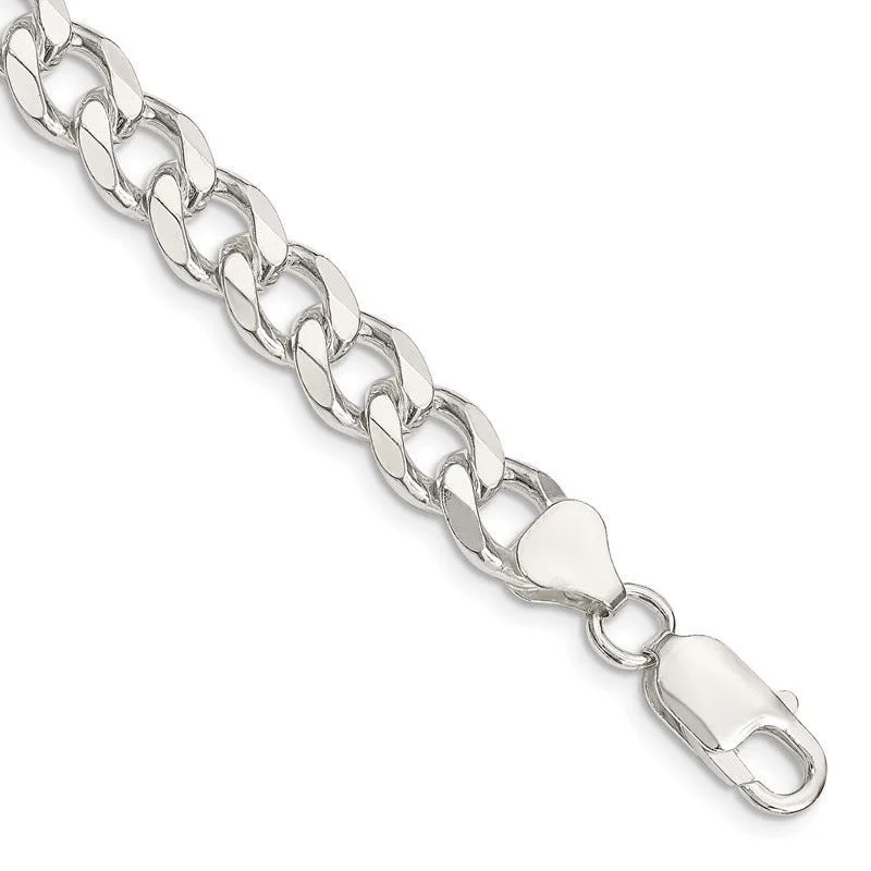 Sterling Silver 8mm Curb Chain Bracelet