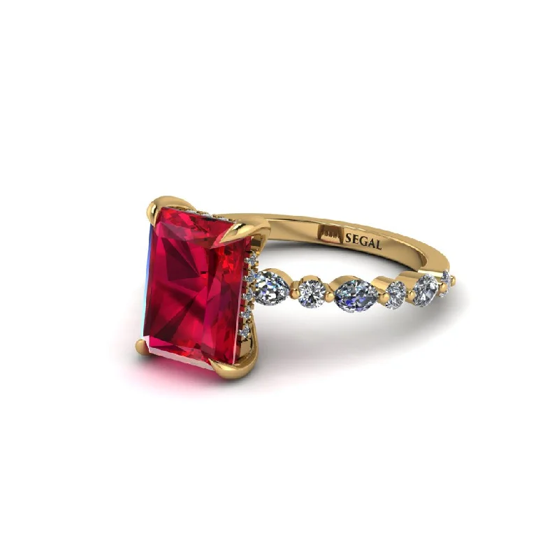 Radiant-Cut Ruby Eternal Radiance Engagement Ring - Skye No. 10