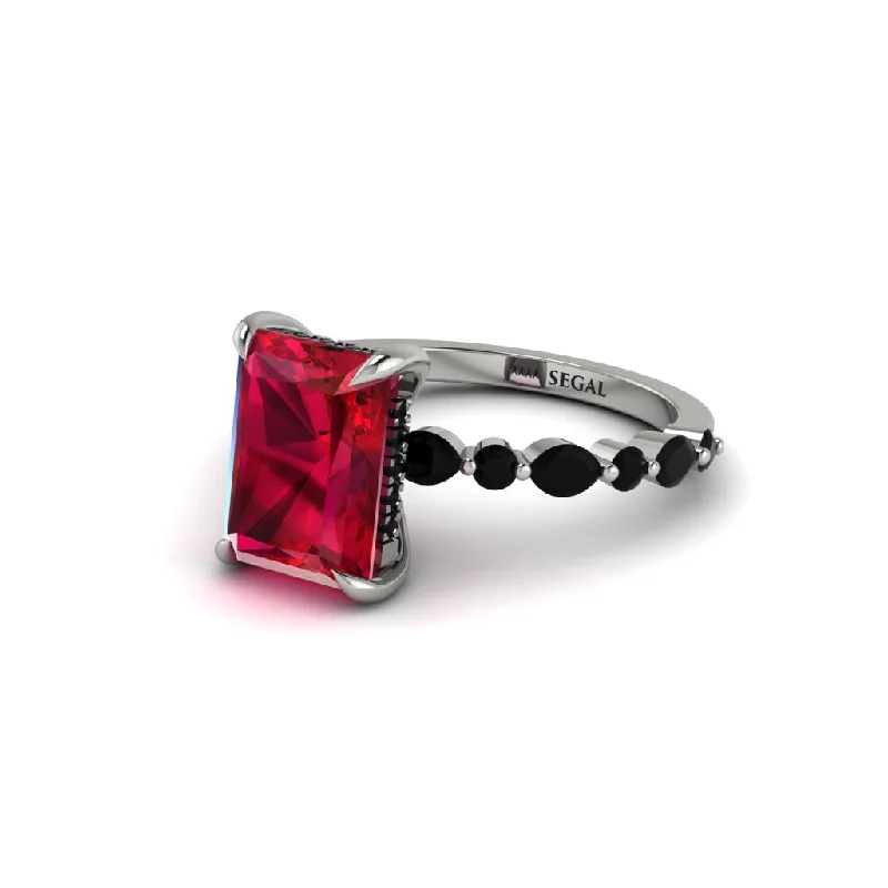 Radiant-Cut Ruby Eternal Radiance Engagement Ring - Skye No. 42